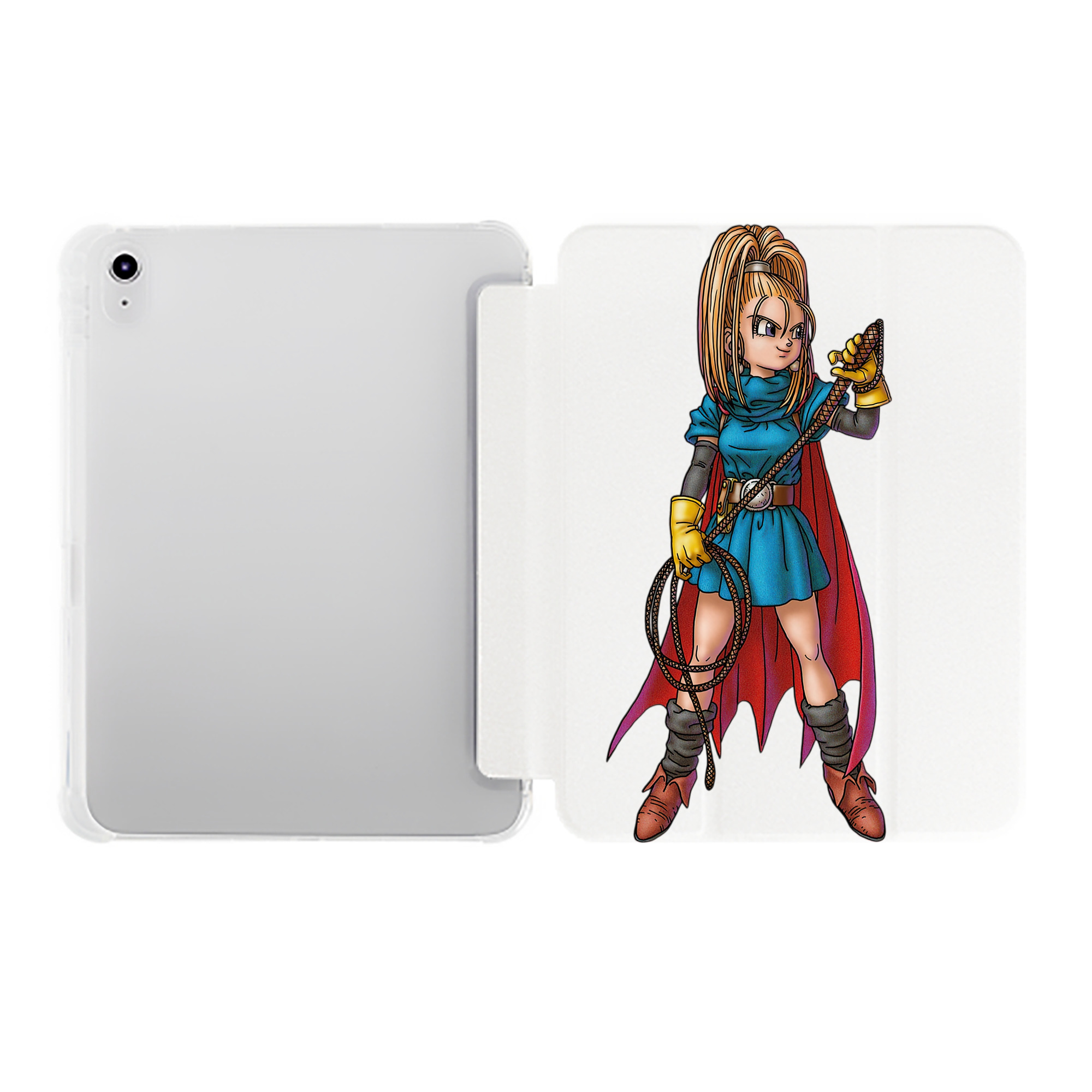 （画像用） ドラゴンクエスト Doragon Kuesuto Dragon Quest IPad ケース ペン収納付き 三つ折りスタンド PUレザー×シリコン 対応機種9.5/10.5/10.9インチ